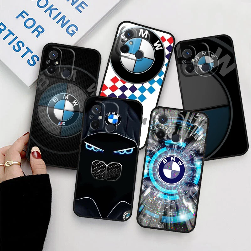 

Fashion Luxury Bmw Sports For Xiaomi Redmi 12C 11 A1 Plus 10 10X 9T 9C 9C 8 7 6 4G 5G Silicone TPU Soft Black Phone Case Fundas