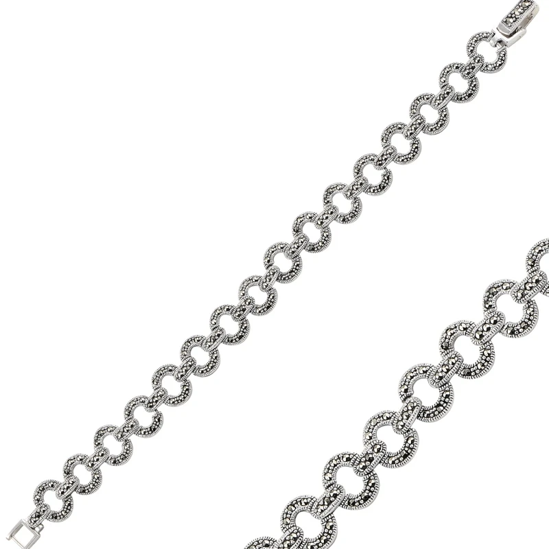 

Серебряный браслет 925 пробы Marcasite