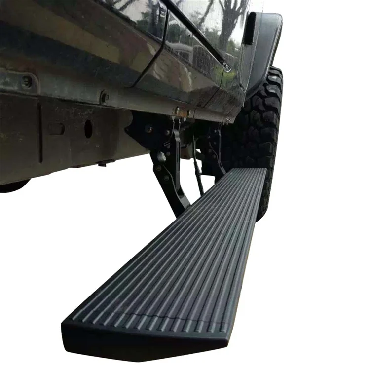 Фото Автоматические выдвижные электрические боковые подножки для Jeep Wrangler JK JL 4-дверный, из алюминиевого сплава, с электроприводом, приветственные подножки. №3