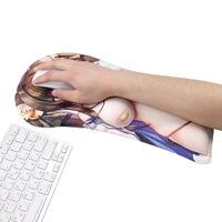 2022 new humanoid mouse pad computer beauty chest 3d three dimensional mouse pad wrist guard silicone wrist pad anime custom