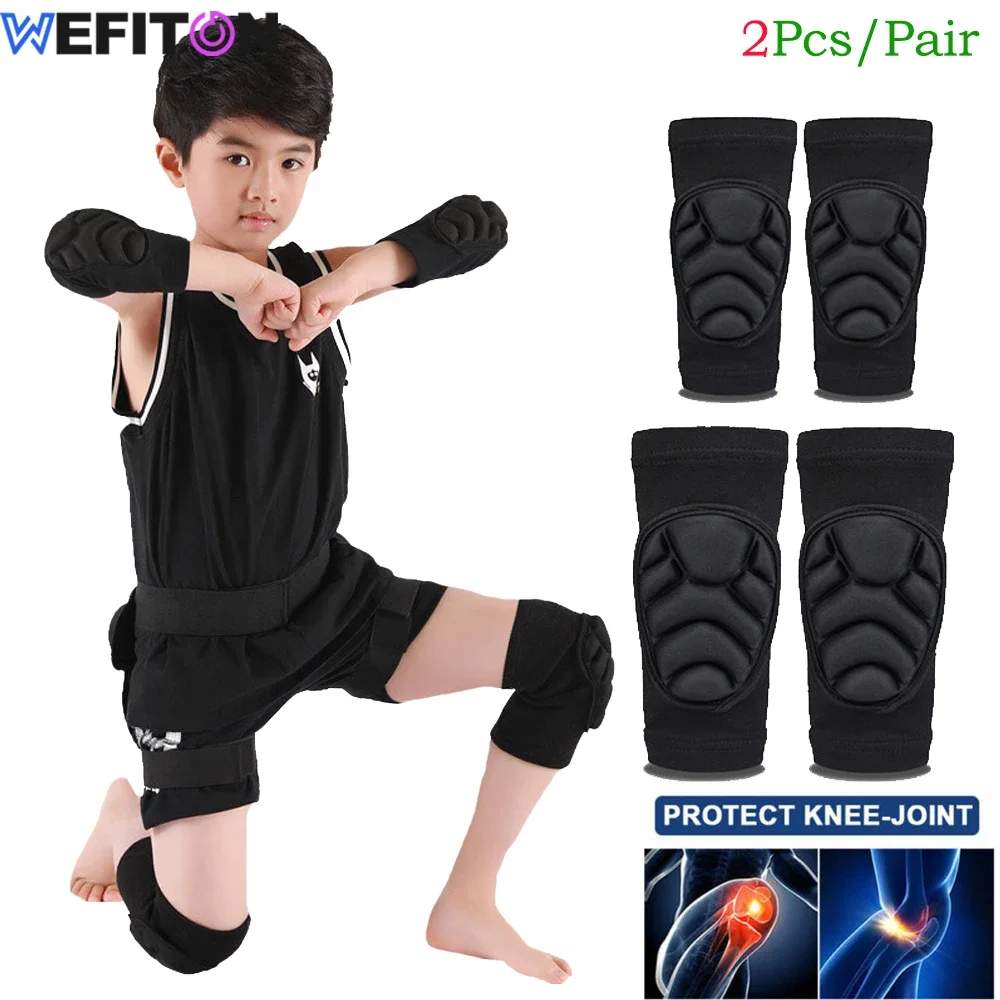 

1Pair Kids Child Youth Thick Sponge Knee Pads Elbow Sleeves Guard Collision Avoidance Sport Protective Kneepad for Skate Soccer