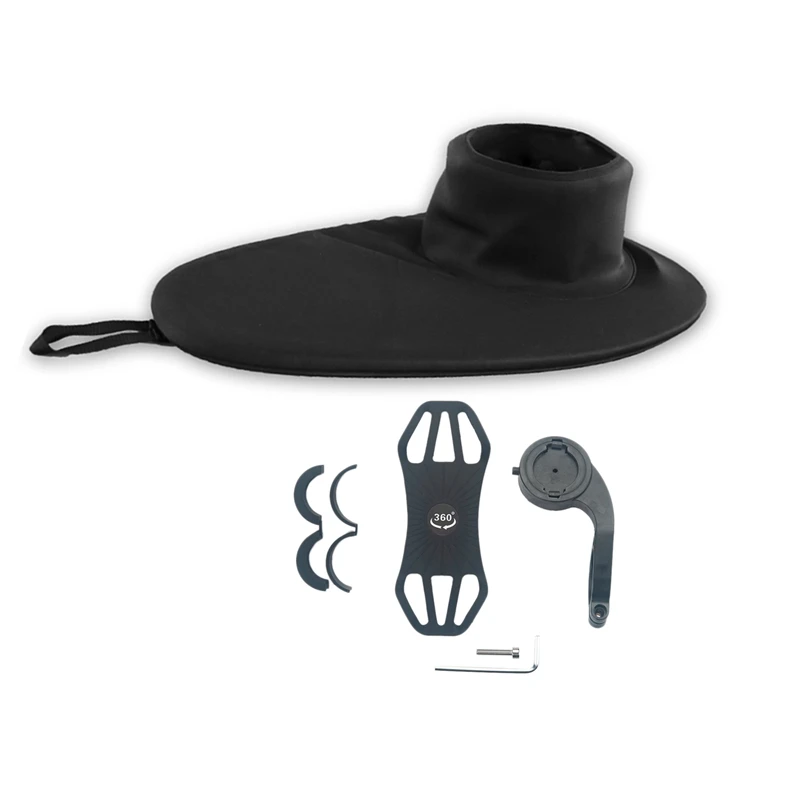 

Kayak Skirts Waterproof,Kayak Spray Skirt Universal Hatch Skirt Cover With Bike Phone Mount, Upgrade Phone Holder