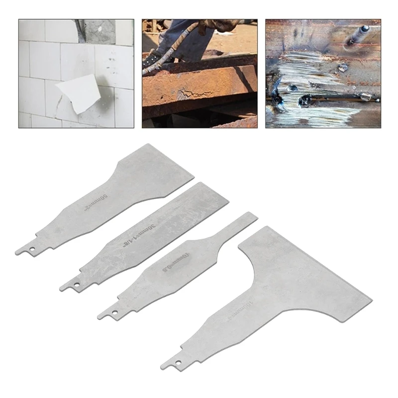 

Multifunctional Stainless Steel Sabre Saws Scraper Easily Clean Tiles and Remove Floor Grime 4PCS 40JE