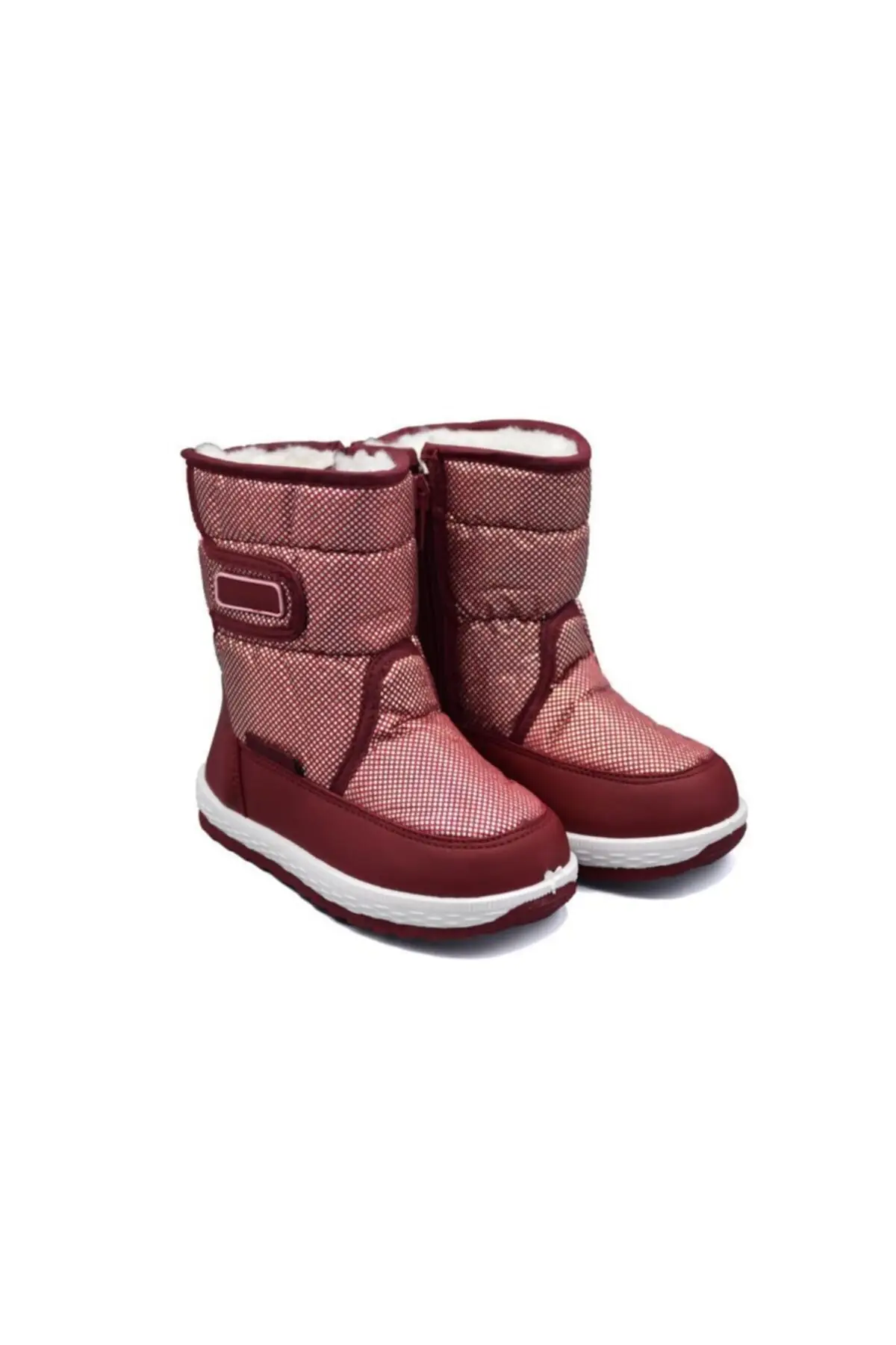 

Kid'S Boots Girl Children'S Furry Burgundy Snow Boat