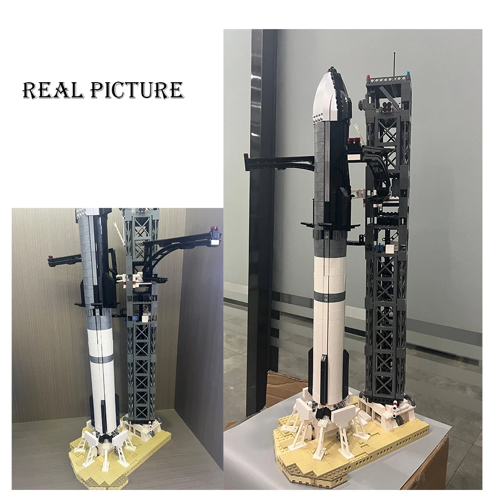 2024 Space X Musk's Starship Ракета City Космическая станция Челнок Запуск Модель