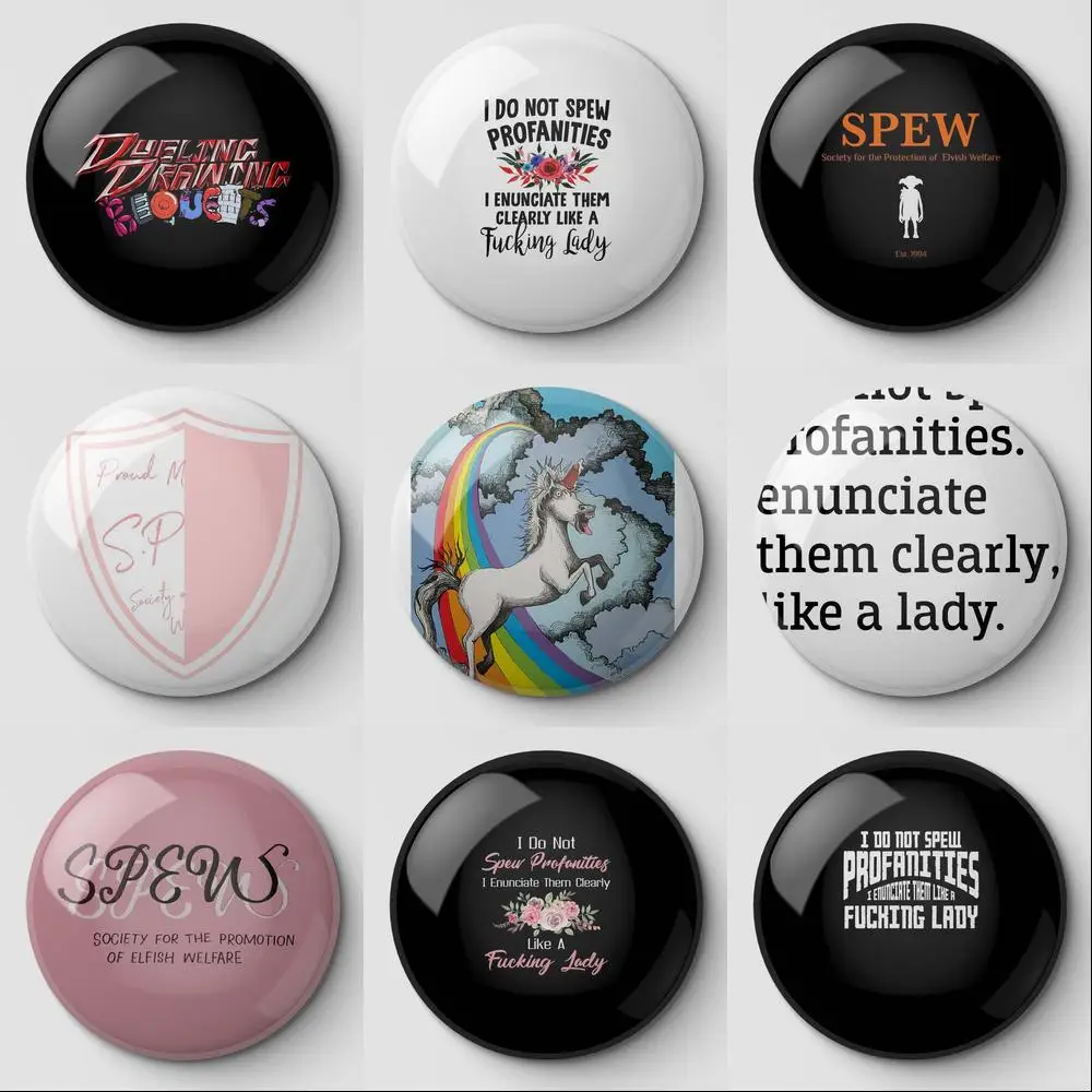 Spew Society For The Promotion Of Elfish Welfare Hermione Granger Soft Button Pin Customizable Brooch Fashion Cartoon Cute Gift | Дом и сад