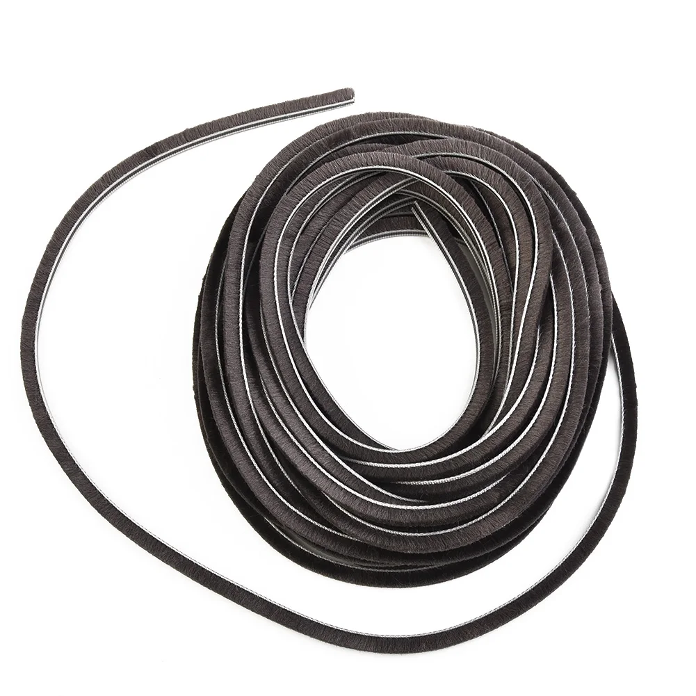 

1pcs Seal Strip 10m Draught Excluder Brush Casement Pile Seal Strip Door Weatherstrip 5mm*6mm Windproof Soundproof