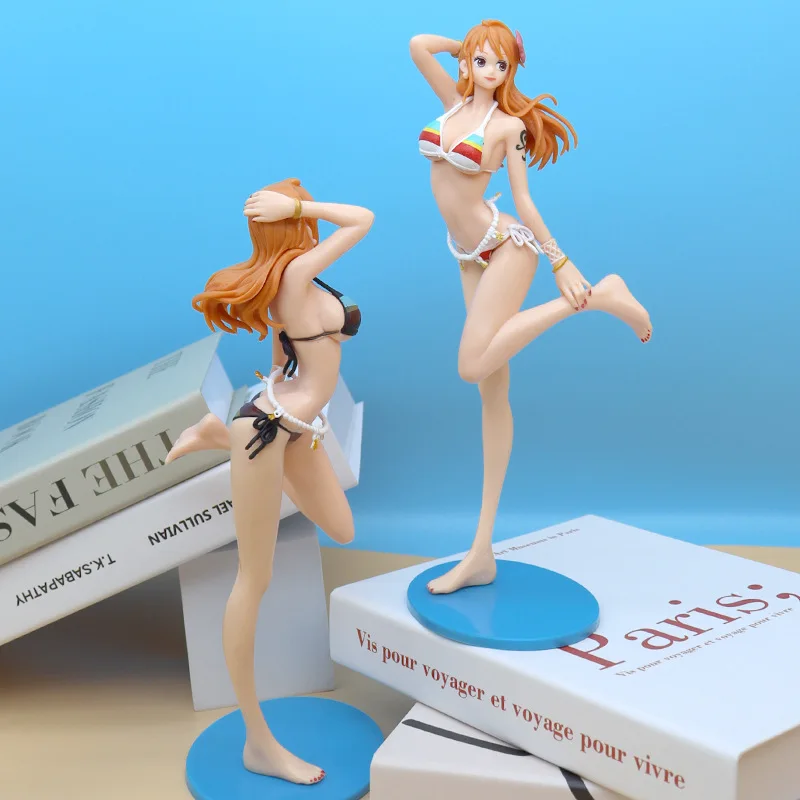 

24cm Anime One Piece Japan Game Statue Nami Figure Sexy swimsuit Girl PVC Action Figure Model Toy Adult Collectible Doll Gifts