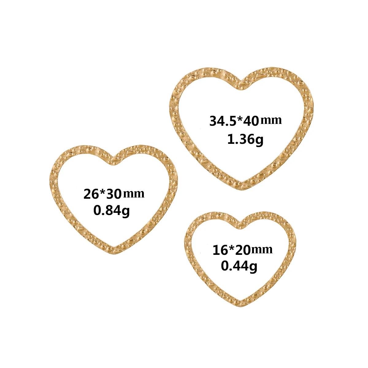 15 шт. рельефные геометрические полые сердца овальной Луны цветка для