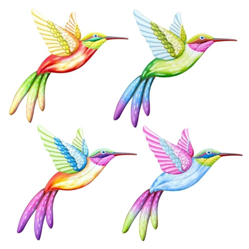 

Hummingbird Big Decoration Metal Bird Wall Sculpture Outdoor Hanging Ornament