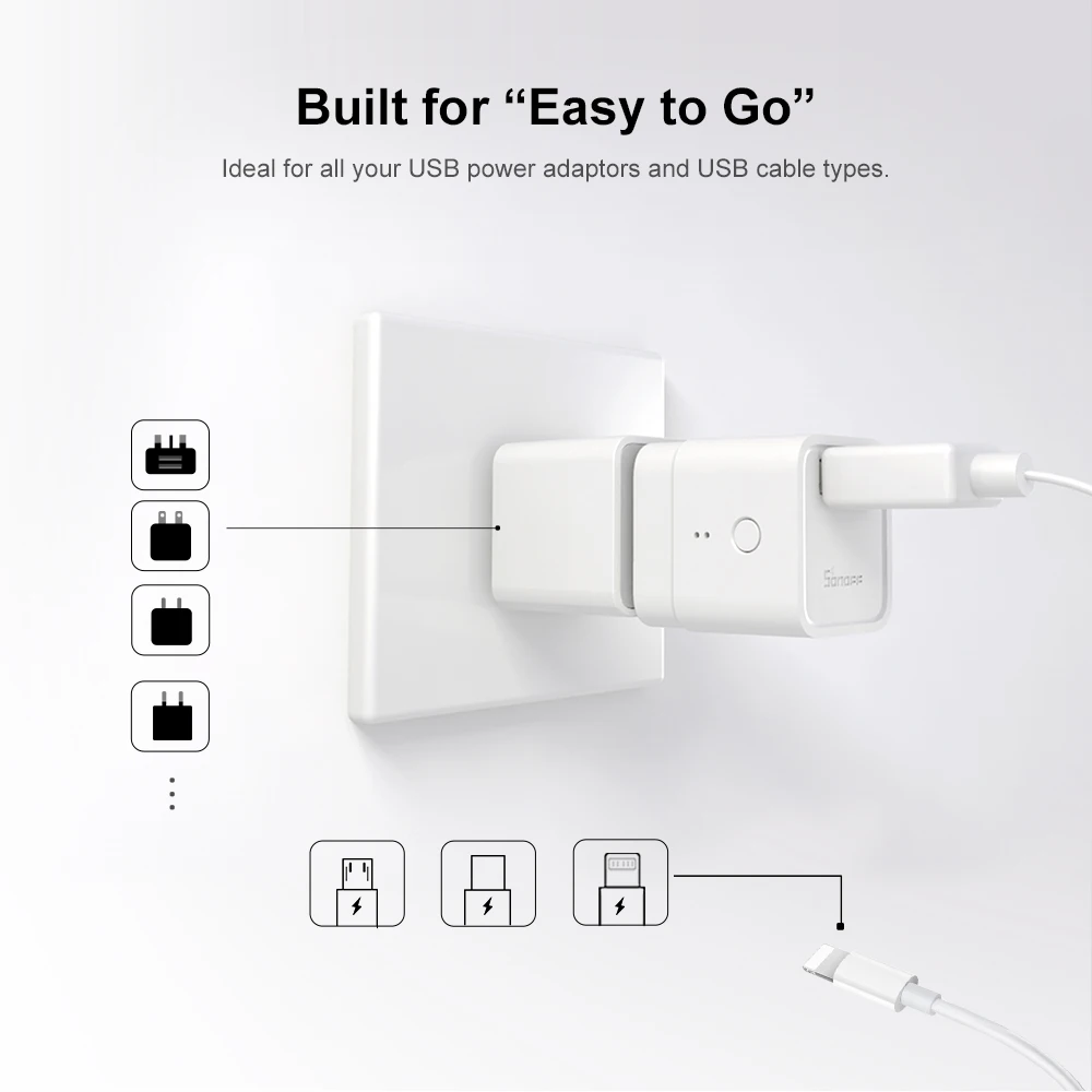 Адаптер SONOFF Micro USB 5 В для умного дома wi-fi переключатель беспроводной USB-адаптер