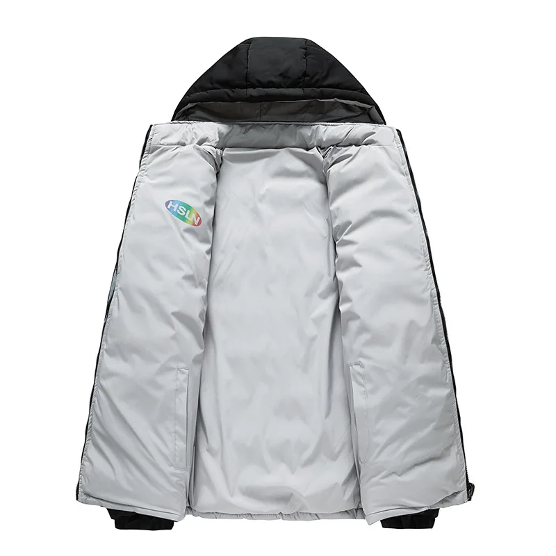 Men Clothing Woodproof Jacket Autumn and Winter New Hooded Coat Thickened Young Men Wearing Cotton Padded Clothes on Both Sides