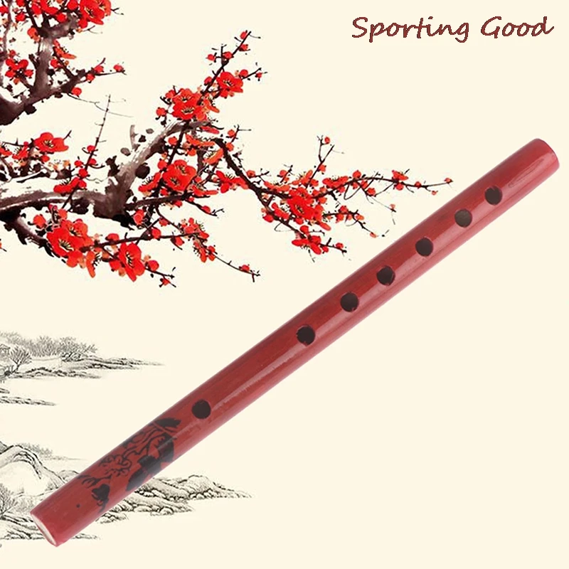 

1PC Chinese Traditional 6 Holes Bamboo Flute Vertical Clarinet Student Musical Instrument Wooden Color For Kids Gift
