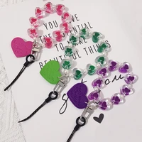 embroidered flower tag bracelet short phone lanyard wrist rope for iphone 13 12 pro max sansumg strap for working id