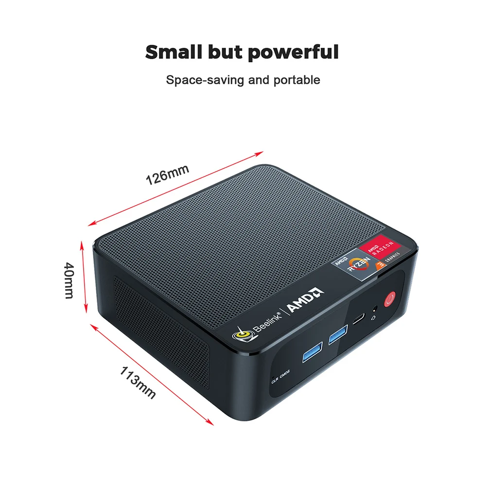 Beelink SER R3 Wifi5 AMD Ryzen 3 3200U Мини ПК SER3 Windows 11 Pro DDR4 8 ГБ SSD 256 4K 1000M LAN настольный компьютер 16