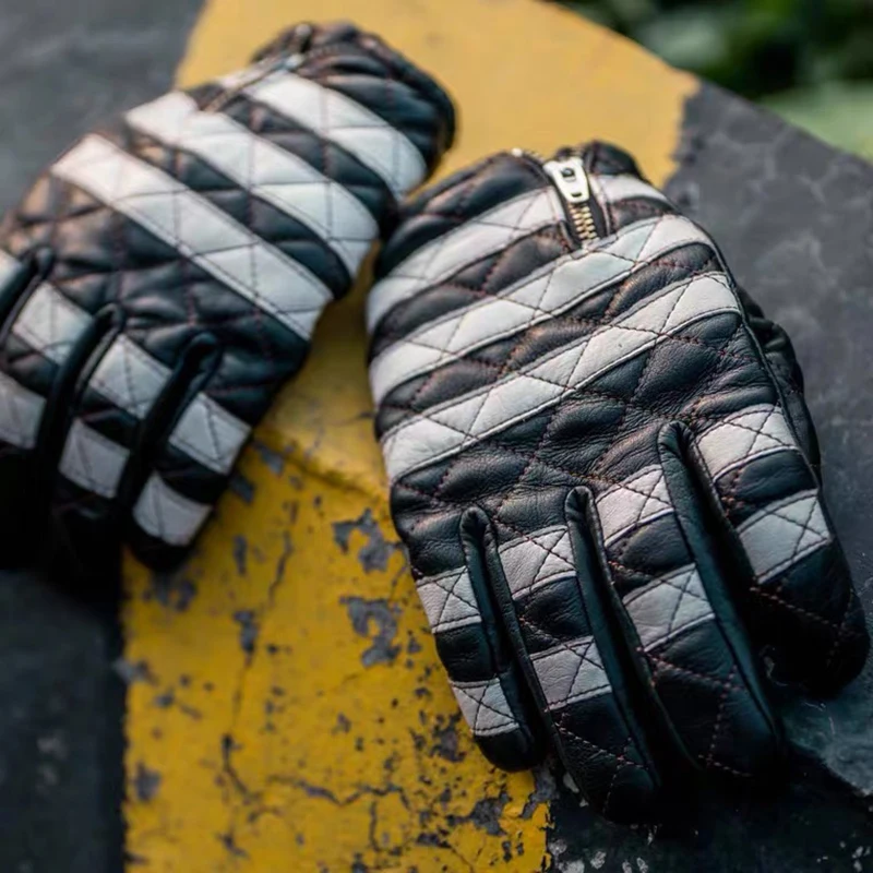 

Genuine Leather Gloves Men Women Motorcycle Gloves Motocross Protection Gloves Guantes Rekawice Motocyklowe MTT60