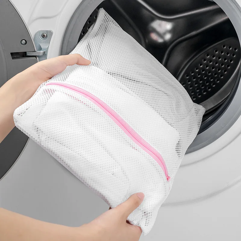 

Washing 3 Bags Fine Zippered Laundry Care Machine Foldable Delicates Net And Net Coarse Clothing Size Protection Clothes Wash