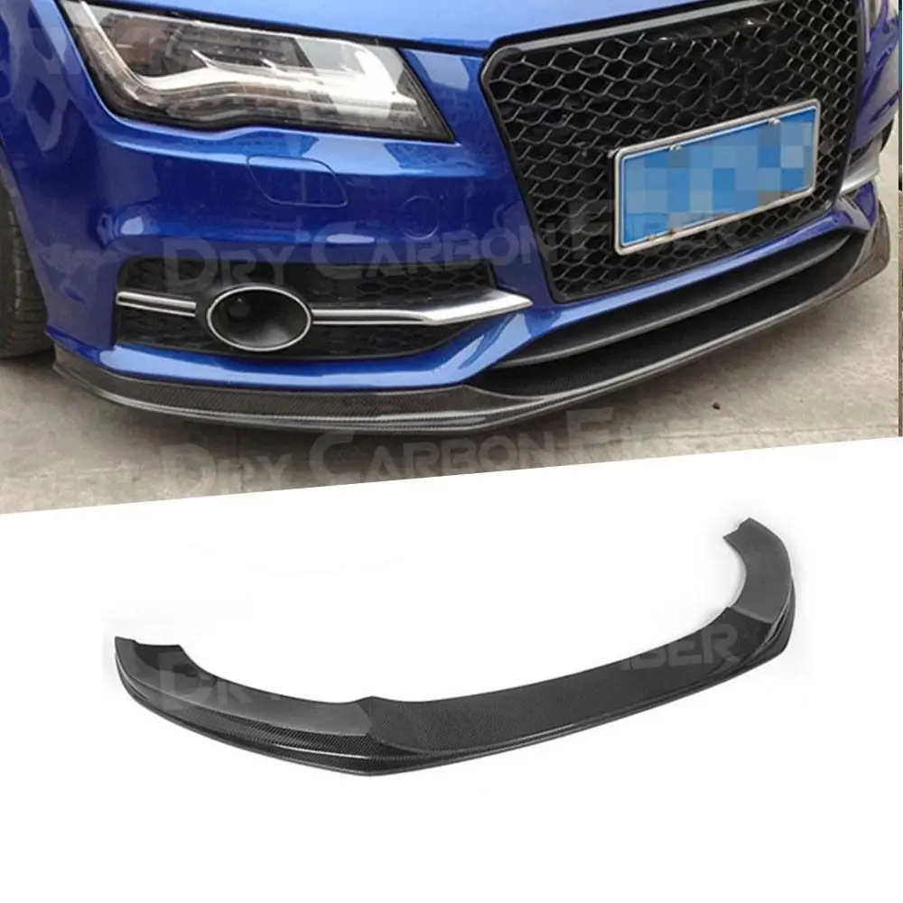 

Carbon Fiber Front Lip Spoiler Apron for Audi A7 S7 Sline 2012 - 2015 FRP Car Bumper Chin Guard Car Styling