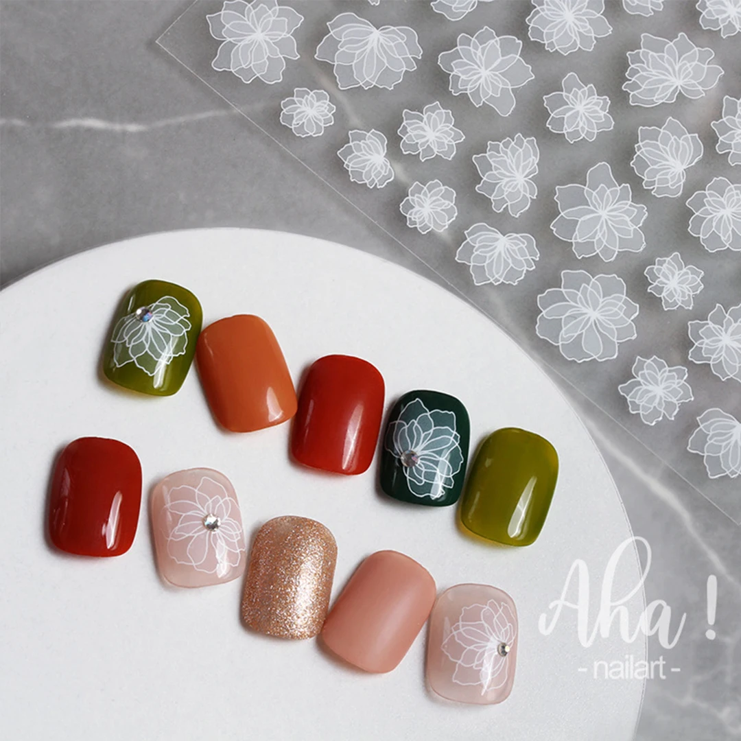 

Nail Art Water Decals Flower Korean Style Cute Moon Clouds And Raimbow Transfer Foil Sliders Nail Stickers Manicure Decorations