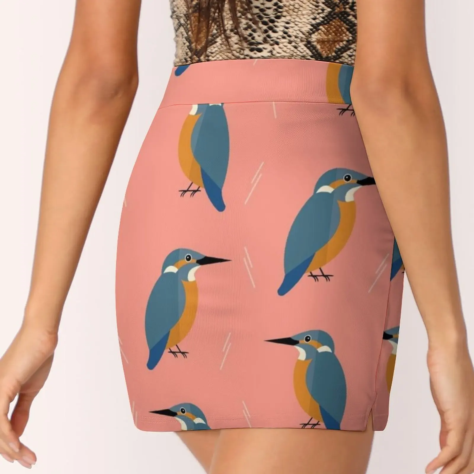 Kingfishers Everywhere Женская юбка Спортивная юбка-юбка с карманом Модная в корейском