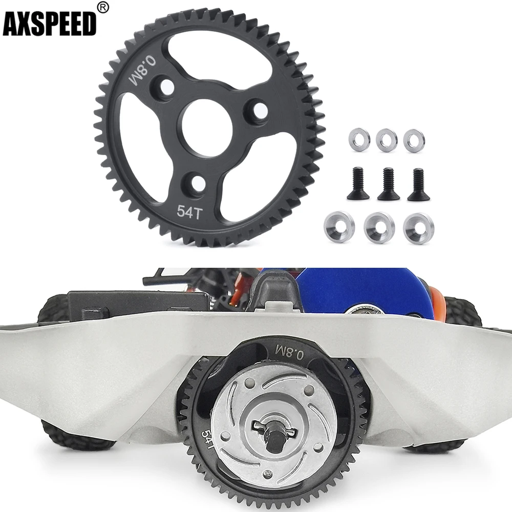 

AXSPEED сталь 32P 54T основной Шестерня 0,8 мод для Traxxas 1/10 вершина Revo E-Revo Slash RC запчасти для автомобилей