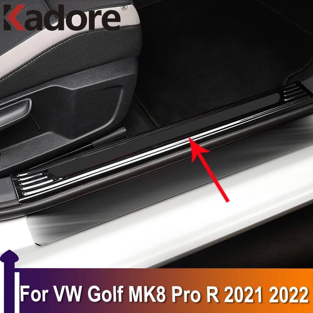 

Внутренняя Накладка на порог для Volkswagen Golf MK8 Pro R 2021 2022, боковые дверные пороги, автомобильные аксессуары из нержавеющей стали