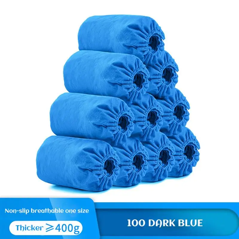 

100pcs Disposable Shoe Cover Dustproof Non-Slip Dhoe Cover Children Students Adult Non-Woven Shoe Cover Household Foot Cover