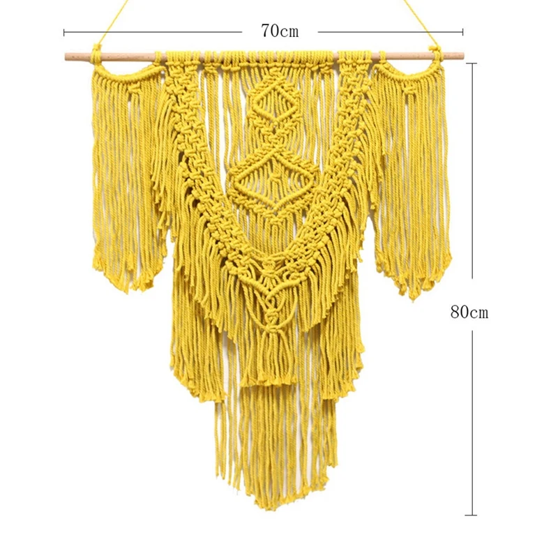 

Настенное украшение макраме настенный подвесной гобелен ручная работа простой стиль бохо для декора комнаты