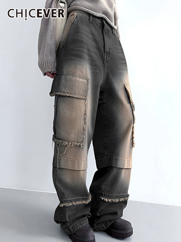 

Брюки-карго Женские винтажные из денима, с высокой талией