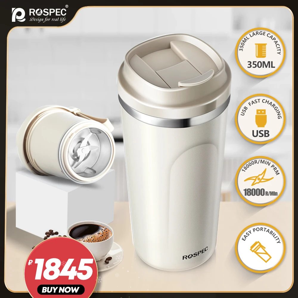

ROSPEC Coffee Grinder TYPE-C USB Charge Professional Grinding Core Coffee Beans Mill Grinder New Upgrade Portable Electric
