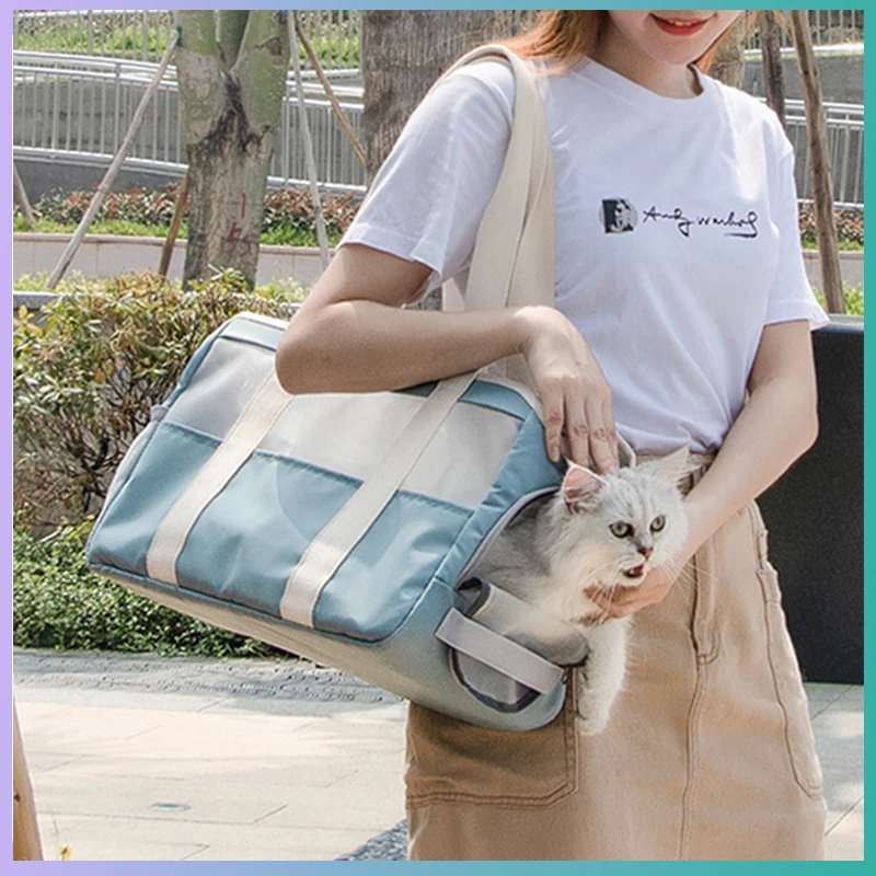 

Breathable Portable Casual Travel Shoulder Kitten Puppy Carrying Bag Waterproof Foldable Outdoor Pet Cat Dog Carrier Handbag