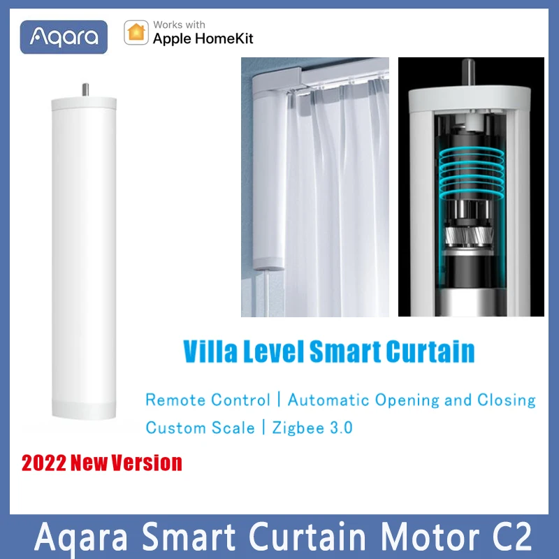 

Aqara Smart Curtain Motor C2 Zigbee 3.0 Remote Control Wireless Smart Motorized Electric Timing Homekit APP Villa Level Smart