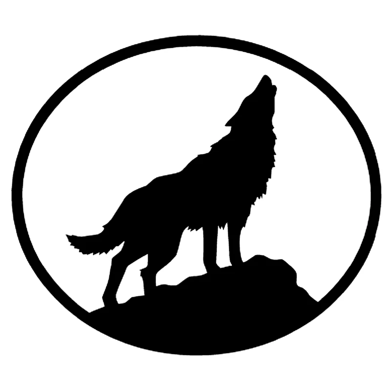 

Funny Howling Wolf Creative Car Sticker PVC Fashion Body Windshield Accessory Exquisite Auto Decal Motorcycle Laptop Decoration