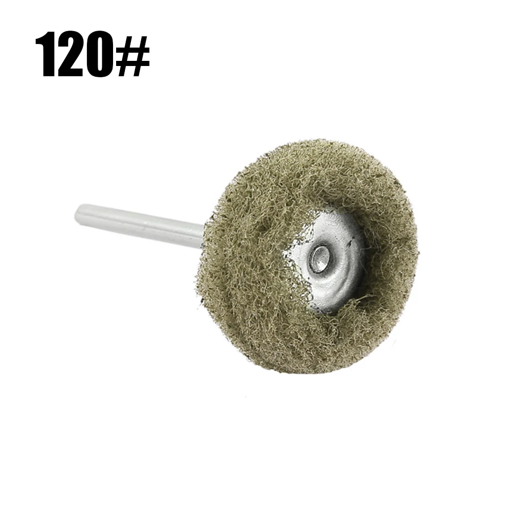 

10pcs 3mm Shank 45*25mm Abrasive Wheel Nylon Buffing Brush Grinding Wheel For Metal Jewelry Polishing Rotary Tool