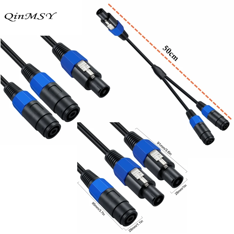 Кабель-разветвитель для колонки 1 штекер-2 гнезда и гнездо-2 штекера XLR