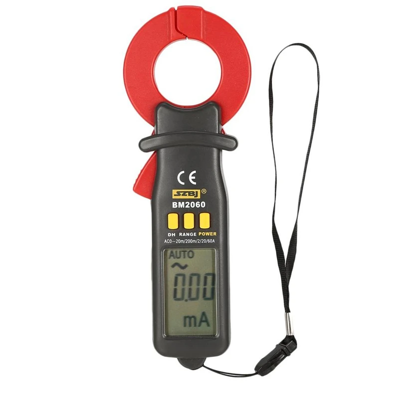 

SZBJ BM2060 Professional Leakage Current Test Digital Clamp Meter 20mA~60A Leakage Detection precision current 0.01A Auto Range
