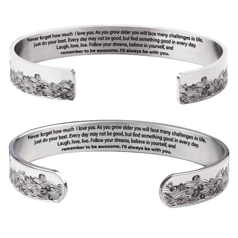 

Inspirational Bracelet Bracelet for Women Valentine's Day Gift Fashionable Hip-hop Rock Style Cuff Luxury Jewelry Wide Bracelet