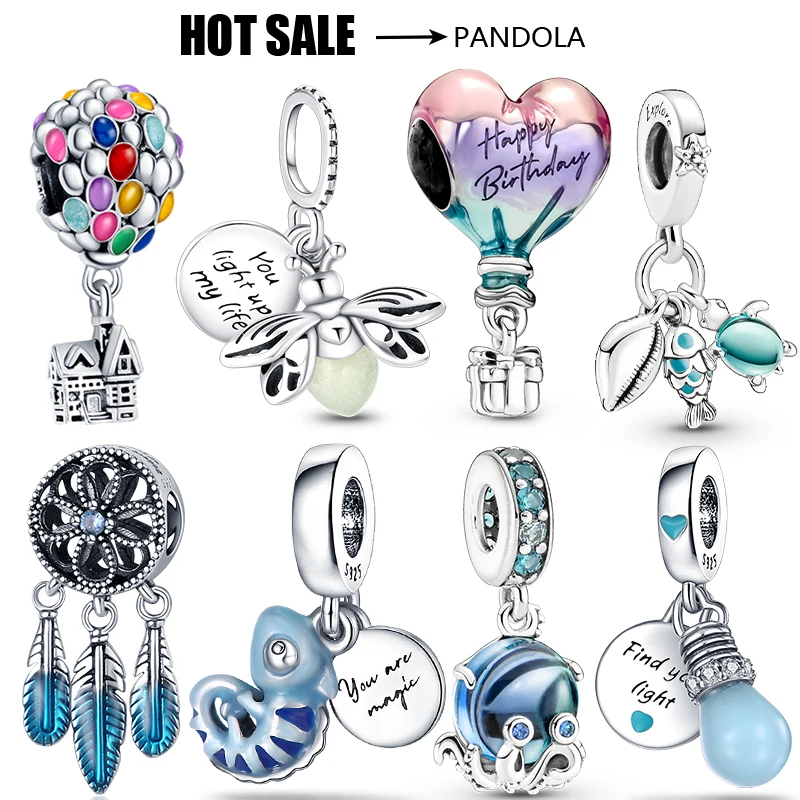 Лидер продаж 2024 новые оригинальные шармы-бусины из серебра 925 пробы подходят для