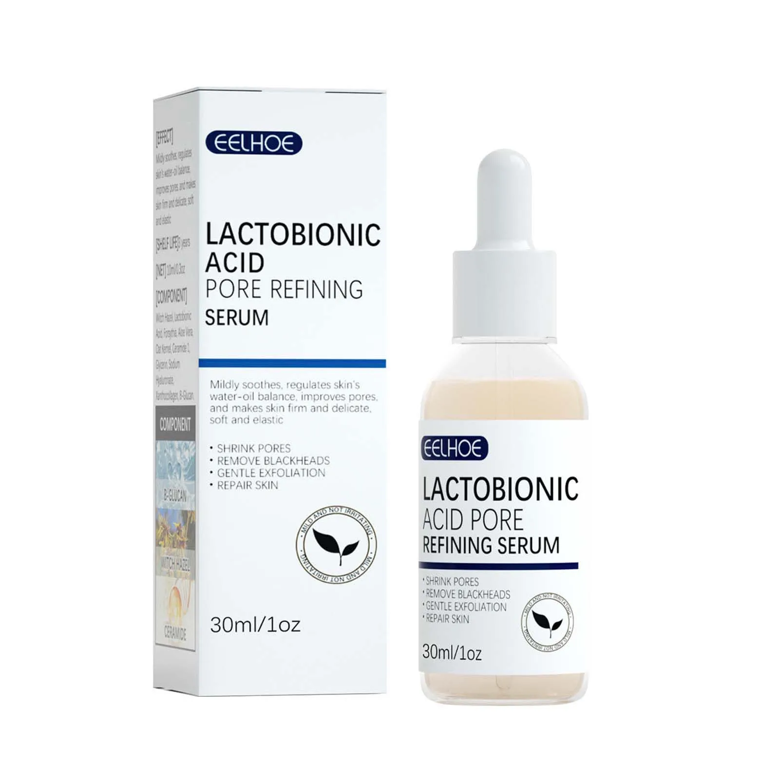 

Lactobionic Acid Shrink Pores Serum Essence Hyaluronic Acid Firming Pore Shrinking Essence Nourish Face Serum Essence Skin Care