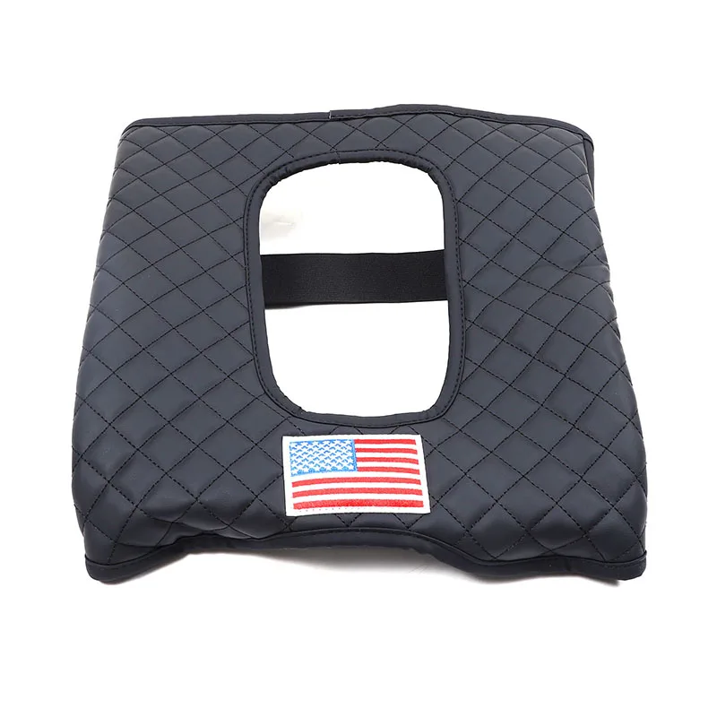 

Для Cadillac Escalade 2015-2020 подлокотник, чехол, аксессуары для стайлинга автомобилей, клетчатый кожаный черный комплект из 1 предмета (американский флаг)