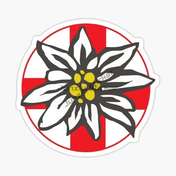 

Швейцария CH флаг карта Эдельвейс наклейка для украшения шлема бампер кемпер фургон велосипед грузовик настольная комната автомобиль покрытый царапинами