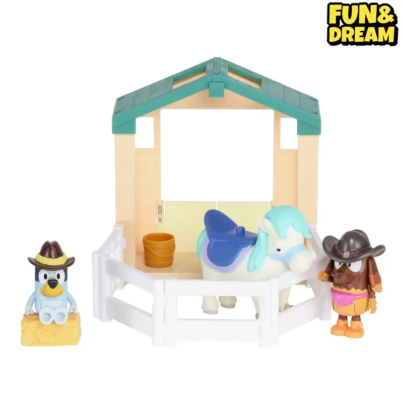 Bluey Play House Toy Pony Набор для верховой езды включает два куклы подарки на день