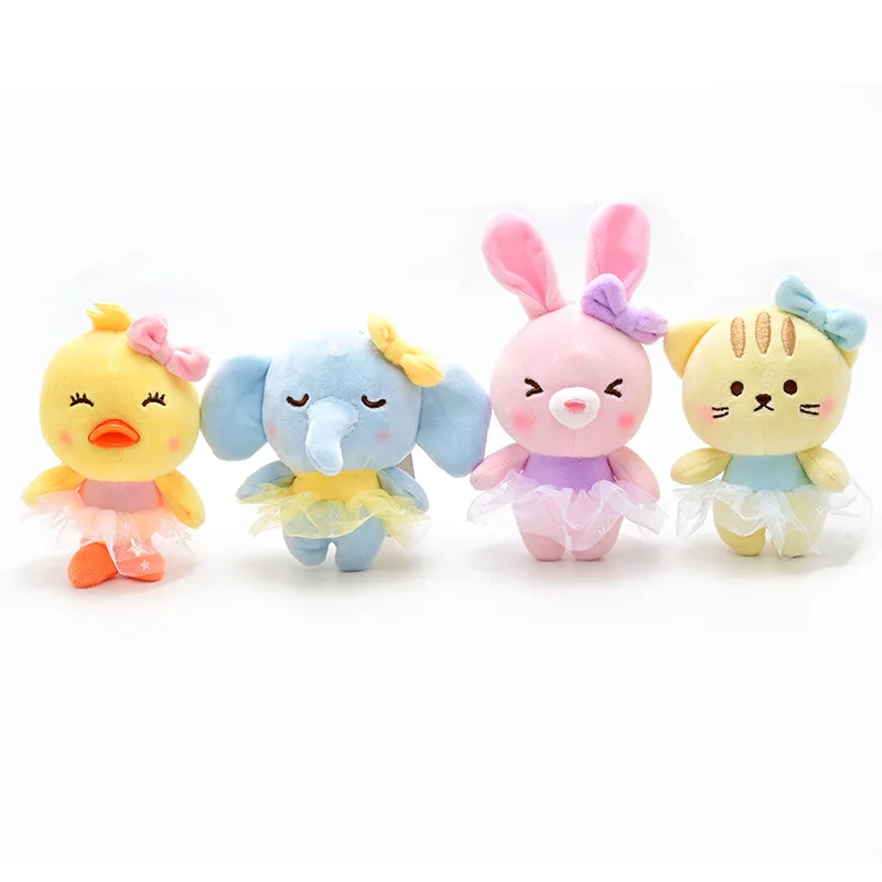 

1 Pcs Creative Cartoon Animals New Ballet Animal Series Rabbit Keychain Doll Bag Charm Keychain Soft Funny Couple Birthday Gift