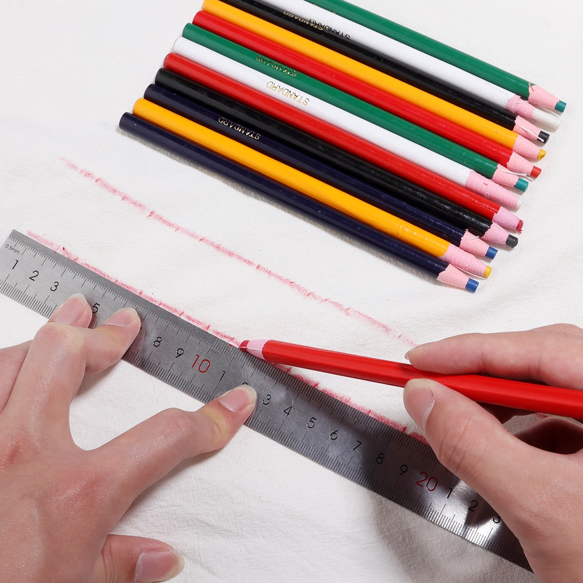 6 Упаковок Разноцветные Маркеры Для Ткани Без Точек Швейный Мел Порт Карандаш