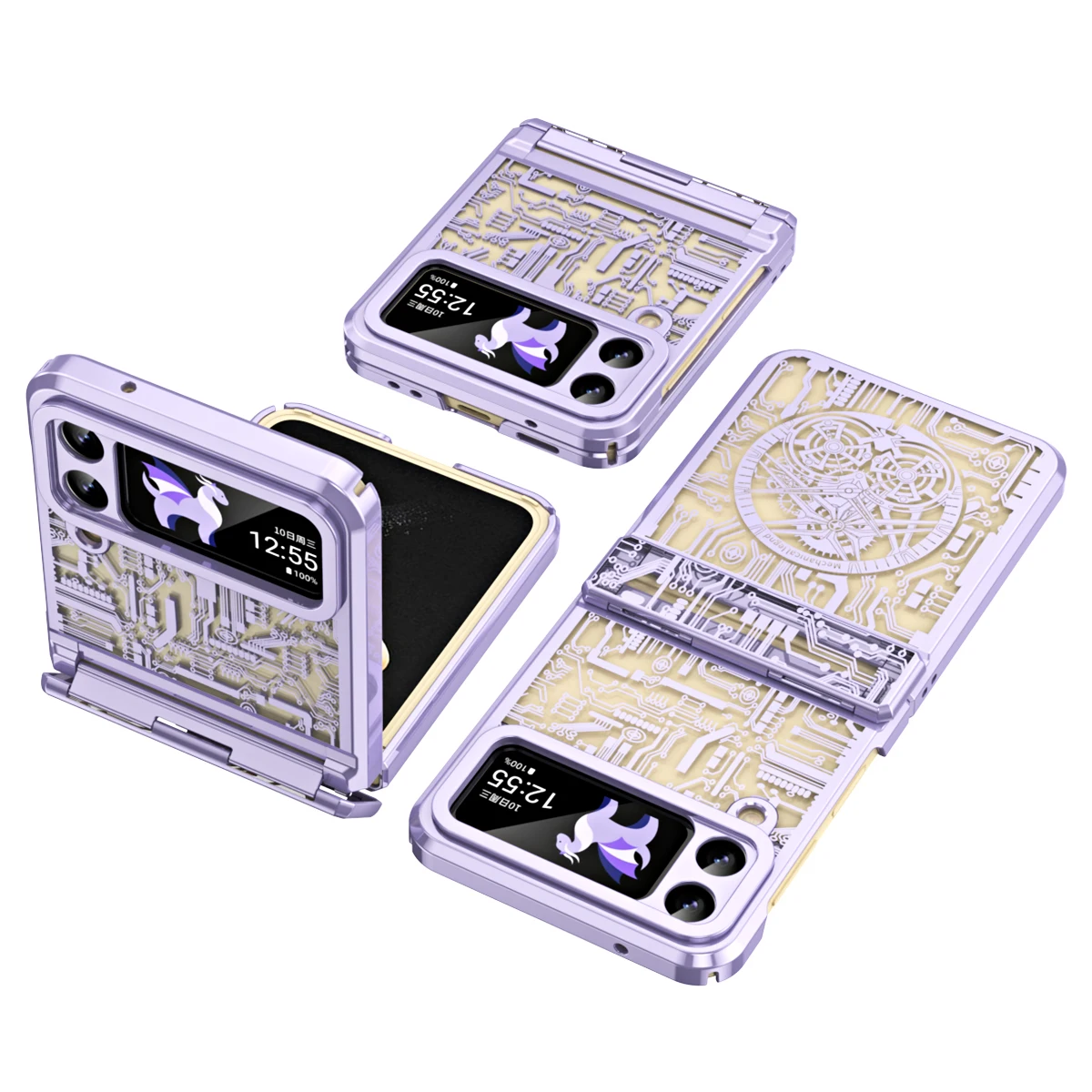 

For Samsung Z Flip 4 Anti-Fall Plating Hard Phone Case for Samsung Galaxy Z Flip 4 5G Flip4 Zflip4 Fashion Protective Funda Capa