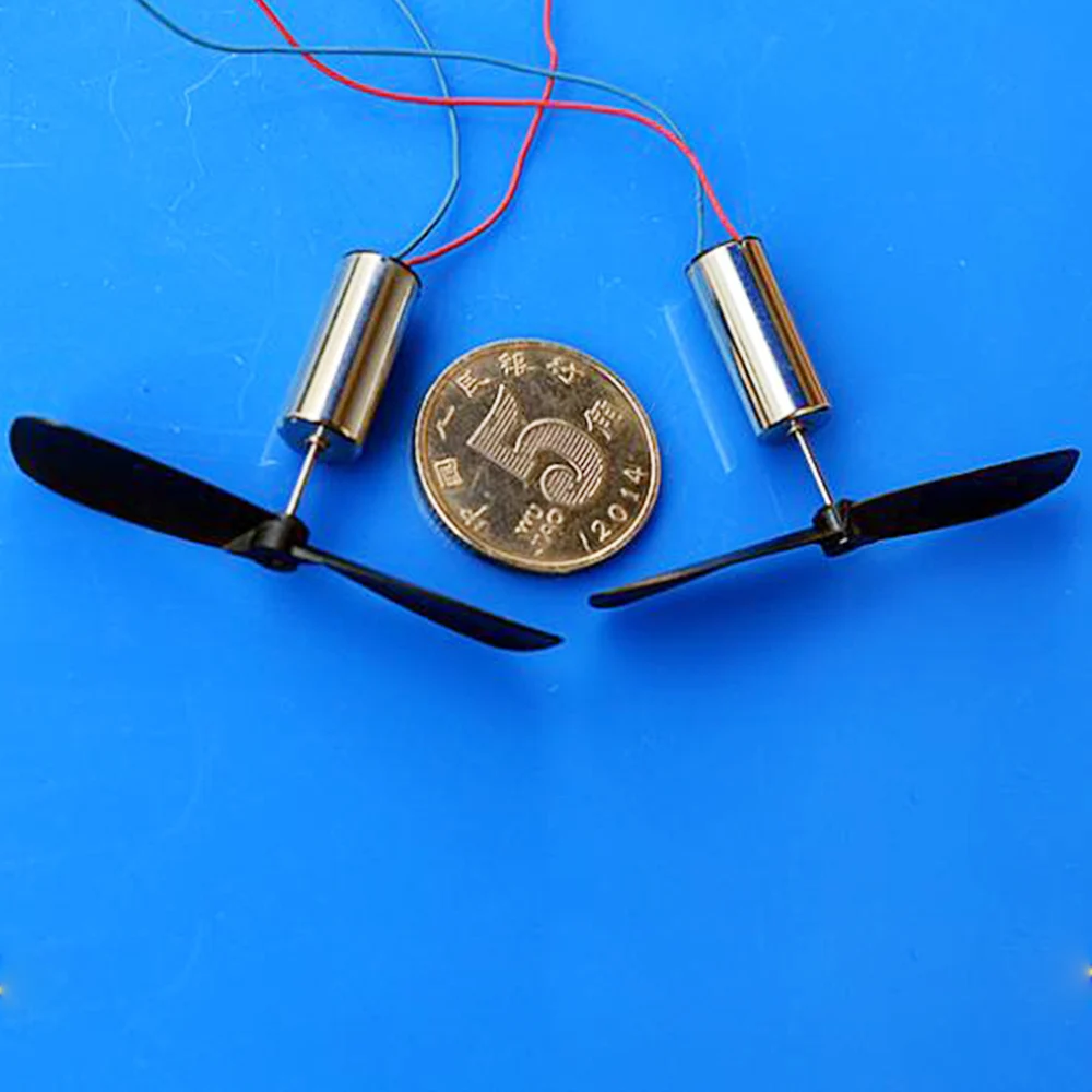 Микро двигатель без сердечника 716 с лопастями пропеллера, постоянный ток 3,7 в, 4,2 в, 49000-54000 об/мин, для микро многоосевого дорожного двигателя, 2 шт.