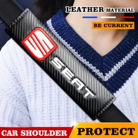 2pc car shoulder pad seat belt protector seat belt protector car interior breathable protection for seat leon 5f ibiza 6l 6j etc