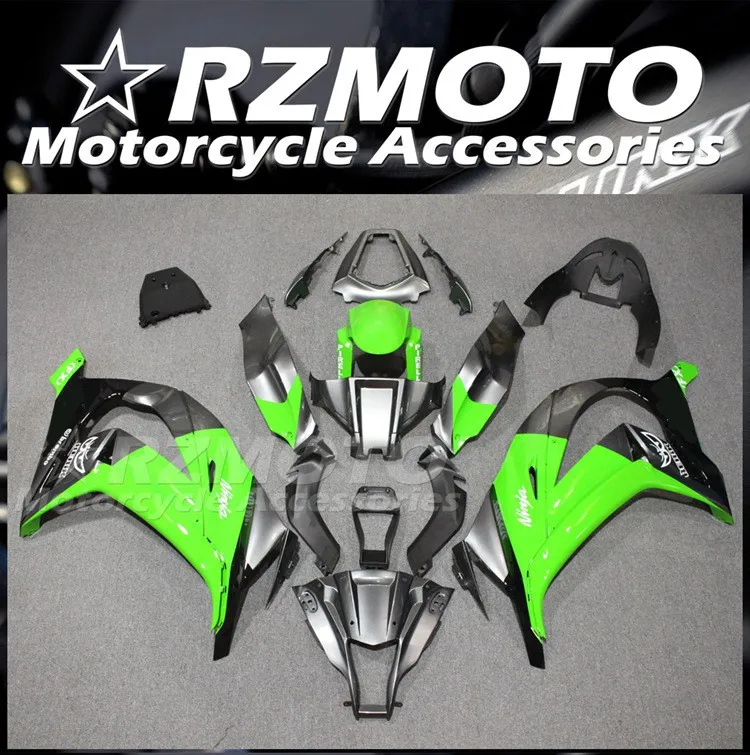 

Комплект обтекателей из АБС-пластика для Kawasaki Ninja ZX-10R ZX10R 2011 2012 2013 2014 11 12 13 14 15, комплект обтекателей серого и зеленого цвета, 4 подарка