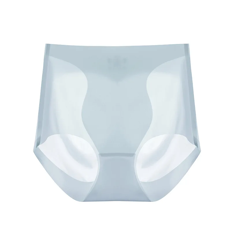 

Summer Thin Ice Silk Solid Color Women Panties Female Sexy Underwear Seamless Mid-waist Briefs Underpants Intimates Lingerie