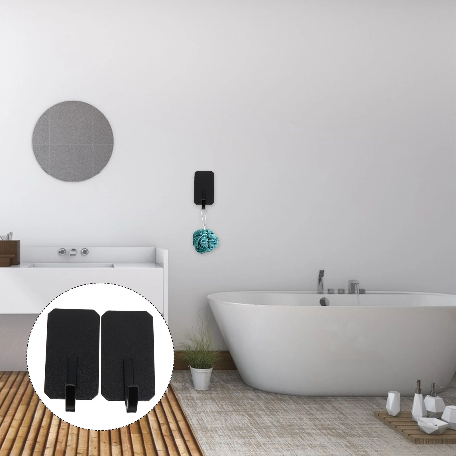 

2 Pcs Coat Hook Nail-free Hook Wall Mounted Clothes Rack Single Hanger Storage Aluminum Alloy Hanger Kitchen Towel Hanger